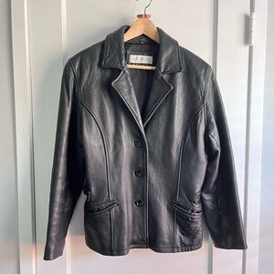 Jones New York Black Leather Jacket